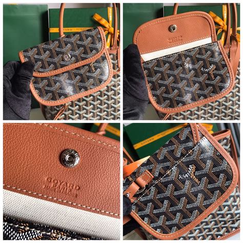 authentic goyard anjou mini black.